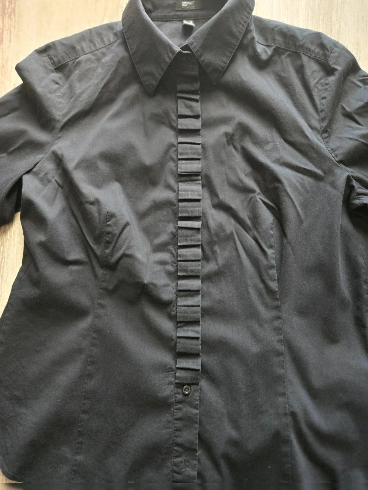 Women's black ruffled blouse size 42 – photo 5